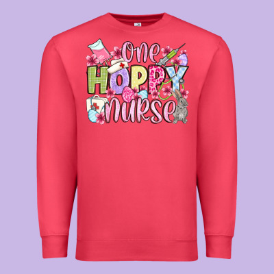 Easter Day One Hoppy Nurse Premium Sweatshirt Designed By Oliviacreatesart