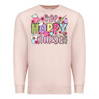 Pale Pink Easter Day One hoppy Nurse Premium Sweatshirt - OliviaCreatesArt