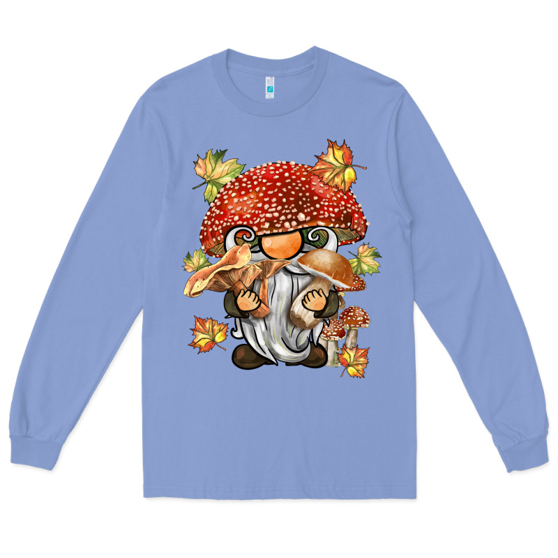 Mushroom Gnome Long Sleeve Tee by BarkalooDesign | Teevron