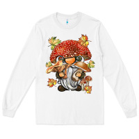 White mushroom gnome Long Sleeve Tee - BarkalooDesign