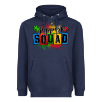 Navy autism support squad Heavyweight Hoodie - OliviaCreatesArt
