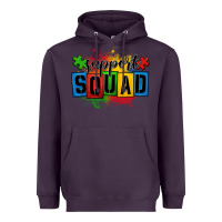 Plum autism support squad Heavyweight Hoodie - OliviaCreatesArt