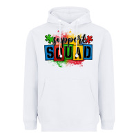White autism support squad Heavyweight Hoodie - OliviaCreatesArt