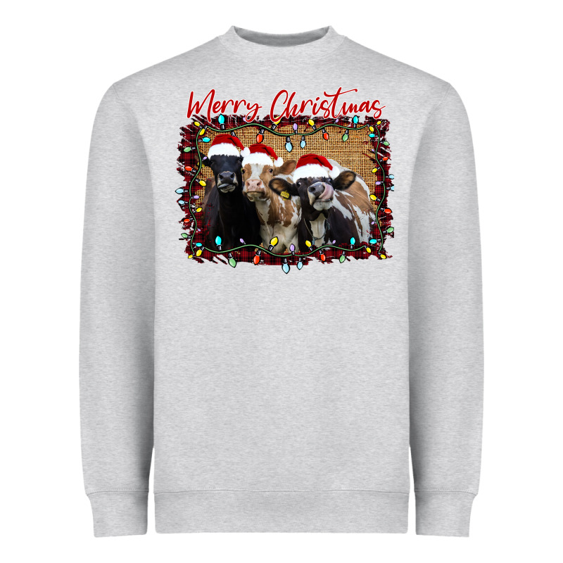 Merry Christmas Cows Heavyweight Sweatshirt by Bettercallsaul | Teevron
