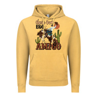 Vintage Mustard check your ego amigo rodeo cowboy Vintage Hoodie - MaliasSmallBusiness
