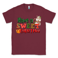 Burgundy Have a sweet Christmas Classic Tee - NancyCooperArtShop