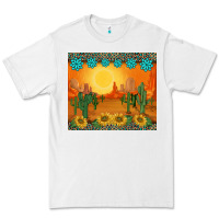 White western sunset cactus sunflowers gemstones leopards Premium Tee - BarkalooDesign