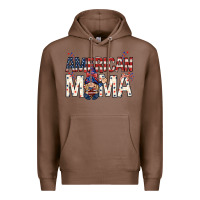 Chestnut American mama with gnome mothers day Premium Hoodie - HowdyJamesFarm