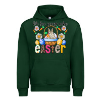 Forest Green Oh For Peeps Sake Easter Urban Hoodie - CowhideDigitalArt