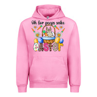Fuchsia Pink Oh For Peeps Sake Easter Urban Hoodie - CowhideDigitalArt