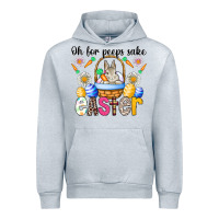 Heather Grey Oh For Peeps Sake Easter Urban Hoodie - CowhideDigitalArt