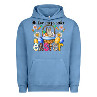 Pigment Pebble Blue Oh For Peeps Sake Easter Urban Hoodie - CowhideDigitalArt
