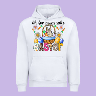 Oh For Peeps Sake Easter Urban Hoodie Designed By Cowhidedigitalart
