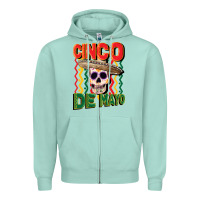Cinco De Mayo With Skull Zipper Hoodie | Teevron