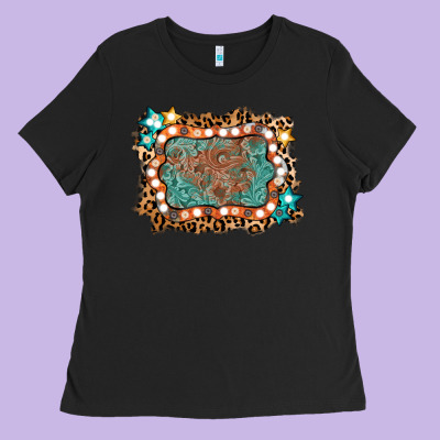 Light Western Frame Ladies Tee Designed By Adodesignshop