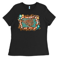 Black light western frame Ladies Tee - AdoDesignShop