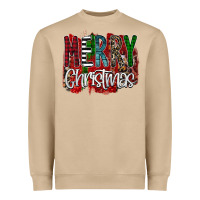 Mushroom Merry Christmas Buffalo Plaid Leopard Heavyweight Sweatshirt - Bettercallsaul