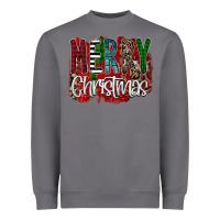 Storm Merry Christmas Buffalo Plaid Leopard Heavyweight Sweatshirt - Bettercallsaul