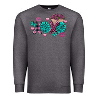 Charcoal Heather Xoxo Valentine's Day turquoise gemstone Premium Sweatshirt - FaDigitalArtStudio