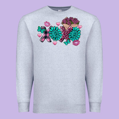Xoxo Valentine's Day Turquoise Gemstone Premium Sweatshirt Designed By Fadigitalartstudio