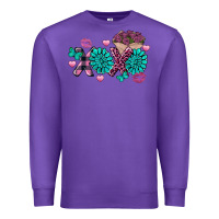 Purple Xoxo Valentine's Day turquoise gemstone Premium Sweatshirt - FaDigitalArtStudio