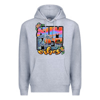 Heather Grey sum mer vibes Premium Hoodie - JahusDesignShop