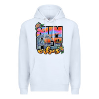 White sum mer vibes Premium Hoodie - JahusDesignShop