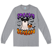 Heather Grey spooky season Long Sleeve Tee - BarkalooDesign