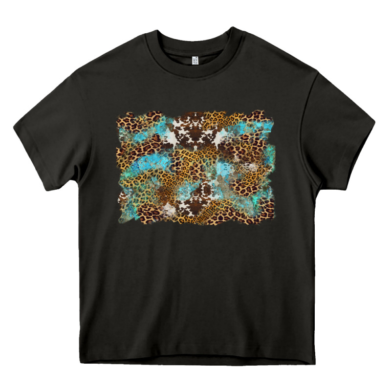 Western Leopards And Turquoise With Cowhide Background Heavy Core Tee by Artiststas | Teevron