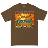 Cacao western desert darlin sunset serape leopard sunflowers mousepad Premium Tee - BarkalooDesign