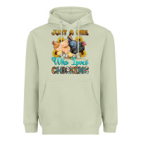 Matcha just a girl who loves chickens Heavyweight Hoodie - OliviaCreatesArt