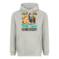 Moon Dust just a girl who loves chickens Heavyweight Hoodie - OliviaCreatesArt
