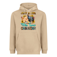Mushroom just a girl who loves chickens Heavyweight Hoodie - OliviaCreatesArt