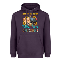 Plum just a girl who loves chickens Heavyweight Hoodie - OliviaCreatesArt
