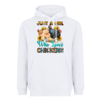 White just a girl who loves chickens Heavyweight Hoodie - OliviaCreatesArt