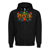 Black fiesta cinco de mayo Zipper Hoodie - CowGirlArtShop