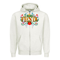 Oatmeal Heather fiesta cinco de mayo Zipper Hoodie - CowGirlArtShop