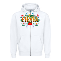 White fiesta cinco de mayo Zipper Hoodie - CowGirlArtShop