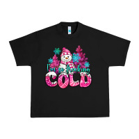 Black im so freaking cold pink christmas snowman Urban Heavy Tee - MaliasSmallBusiness