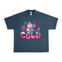 Midnight Navy im so freaking cold pink christmas snowman Urban Heavy Tee - MaliasSmallBusiness
