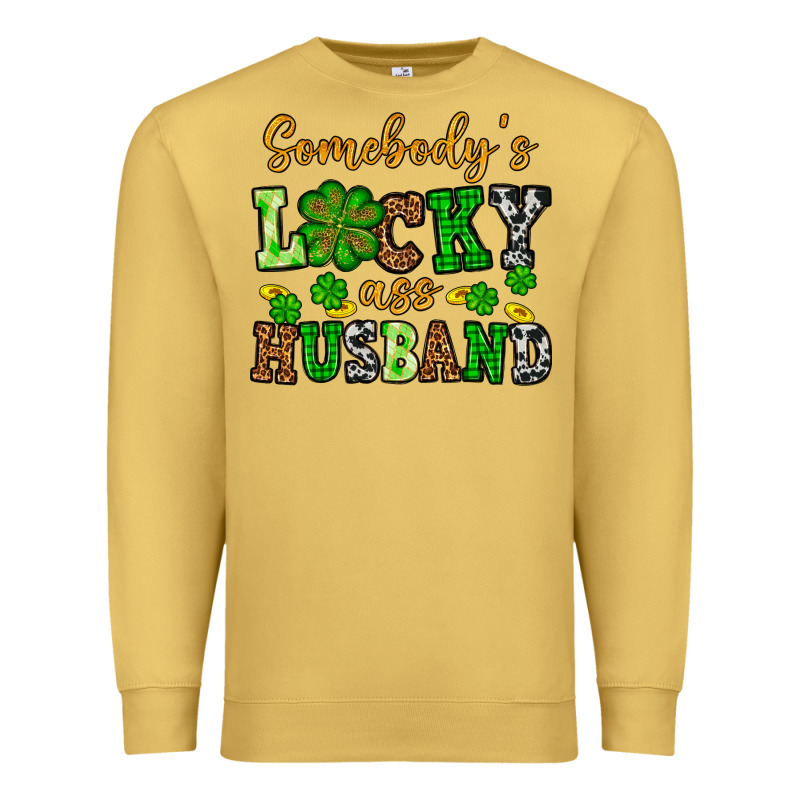 St. Patrick's Somebody's Lucky As Husband Premium Sweatshirt by OliviaCreatesArt | Teevron