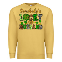 Antique Gold St. Patrick's Somebody's lucky as husband Premium Sweatshirt - OliviaCreatesArt