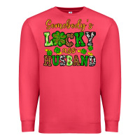 Cardinal St. Patrick's Somebody's lucky as husband Premium Sweatshirt - OliviaCreatesArt