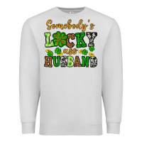 Dove Grey St. Patrick's Somebody's lucky as husband Premium Sweatshirt - OliviaCreatesArt