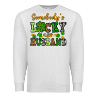 Oatmeal Heather St. Patrick's Somebody's lucky as husband Premium Sweatshirt - OliviaCreatesArt