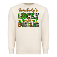 Sandshell St. Patrick's Somebody's lucky as husband Premium Sweatshirt - OliviaCreatesArt