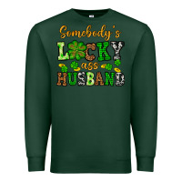 Sports Green St. Patrick's Somebody's lucky as husband Premium Sweatshirt - OliviaCreatesArt