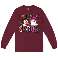 Burgundy too cute to spook Long Sleeve Tee - BarkalooDesign