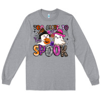 Heather Grey too cute to spook Long Sleeve Tee - BarkalooDesign