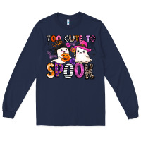 Navy too cute to spook Long Sleeve Tee - BarkalooDesign